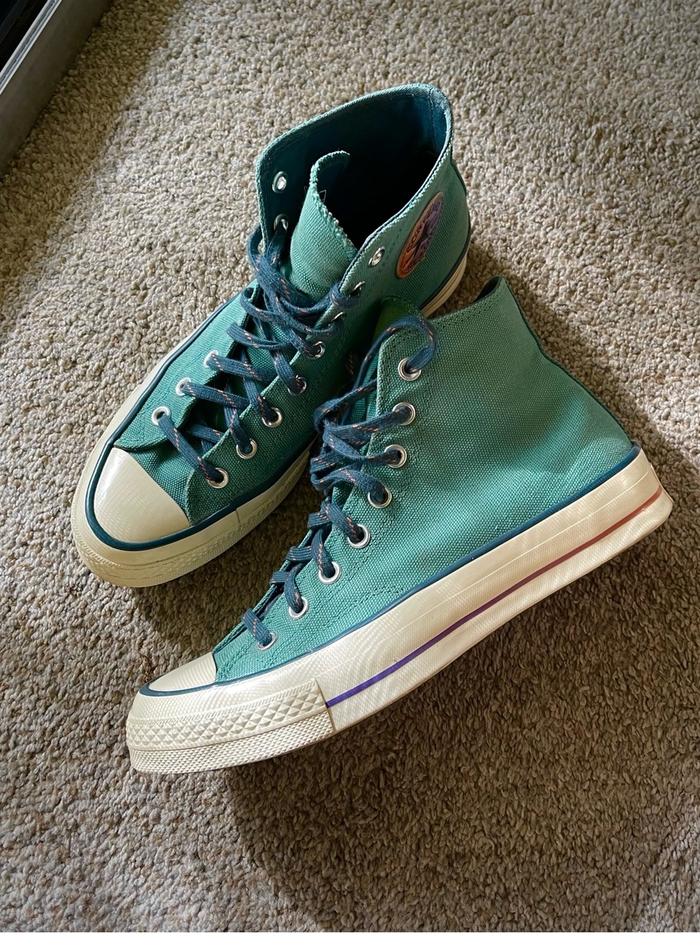Converse Chuck 70 Hi Algae Coast Deep Sleep Teal High Top Sneakers W10 M8